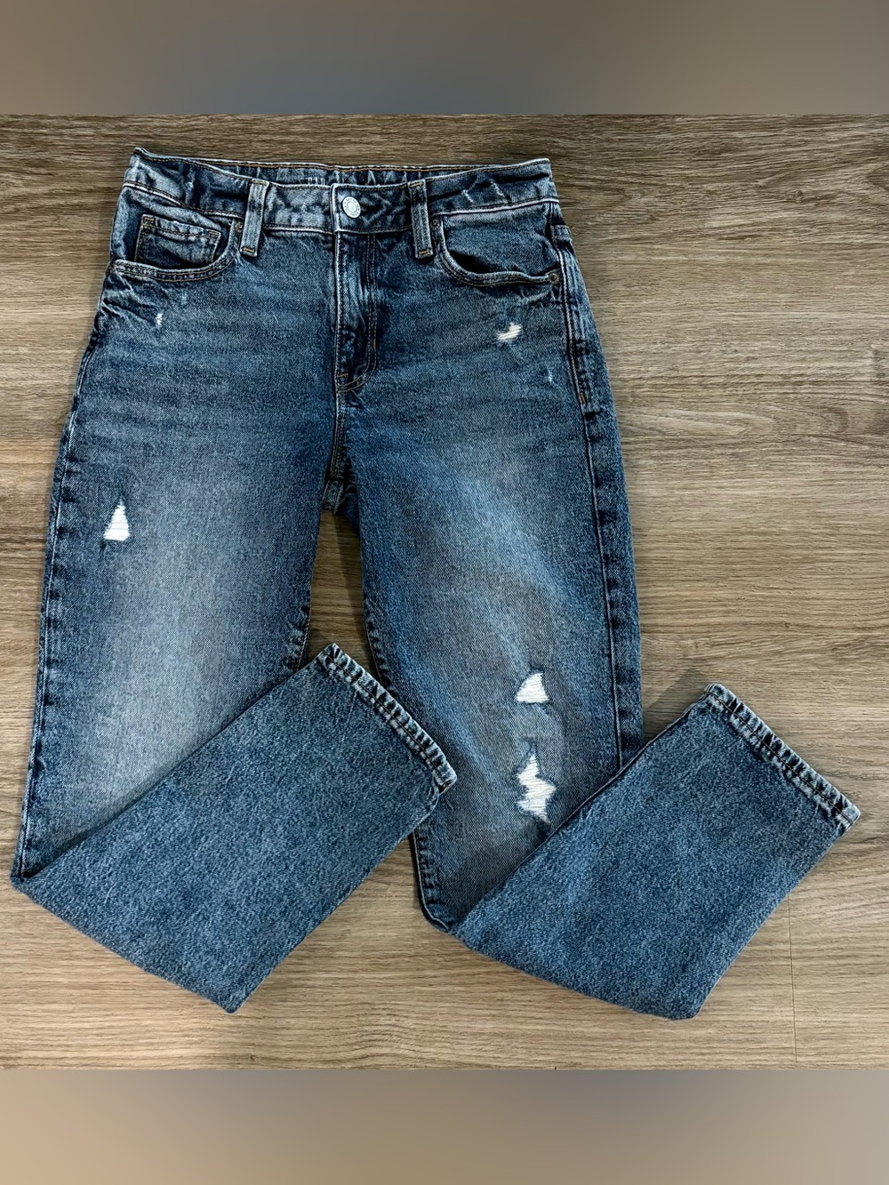 GAP Dark Blue Distressed Girls Girlfriend Jeans size 14